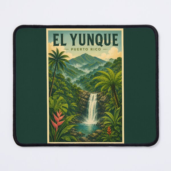 Item preview, El Yunque National Forest Puerto Rico Illustration Travel Art Vintage designed and sold by KrisSidDesigns.