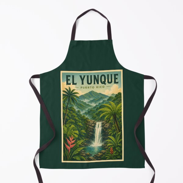Item preview, El Yunque National Forest Puerto Rico Illustration Travel Art Vintage designed and sold by KrisSidDesigns.