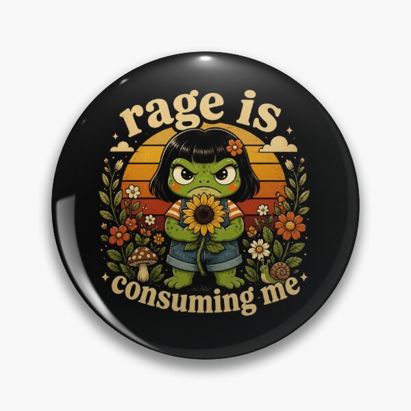 Item preview, Funny Frog Rage is Consuming Me Sarcastic Meme designed and sold by ZACK ART.