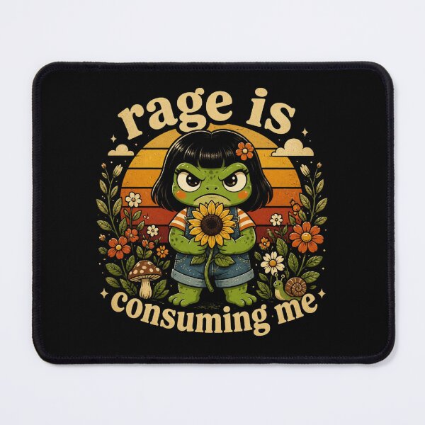 Item preview, Funny Frog Rage is Consuming Me Sarcastic Meme designed and sold by ZACK ART.