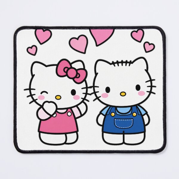 Item preview, Cute Kawaii White Cats with Hearts - Hello Kitty Style designed and sold by Atlant11.
