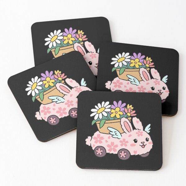 Item preview, Sakura Winged Floral Hare Car designed and sold by Emegan Print Art.