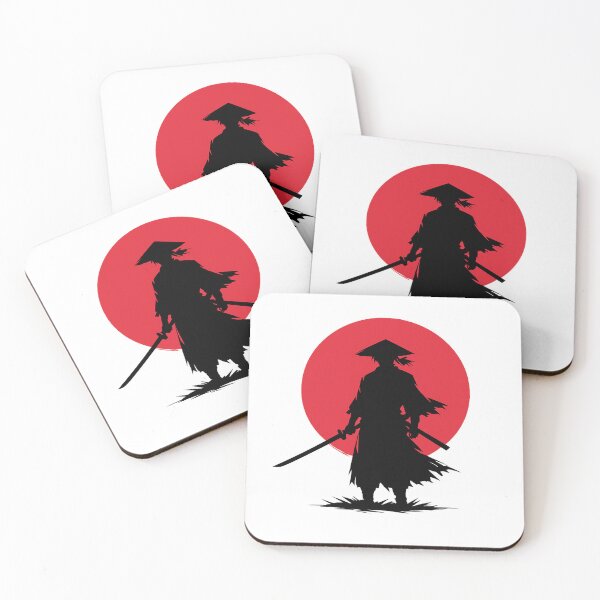 Item preview, The Last Ronin — Anime Samurai Red Sun Silhouette designed and sold by Cyber Kitsune.