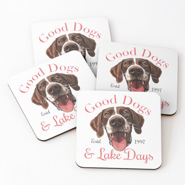 Item preview, German Shorthair Pointer Good Dogs and Lake Days designed and sold by BrandMuffinStudio.