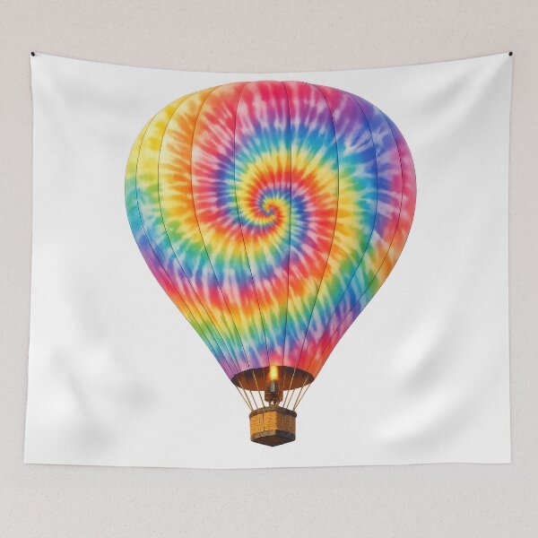 Item preview, Rainbow Tie Dye Hot Air Balloon designed and sold by jgvisualarts.