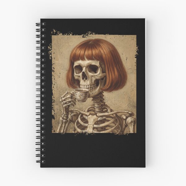 Item preview, Macabre Skeleton Bob Hair Coffee Drinker designed and sold by d247.