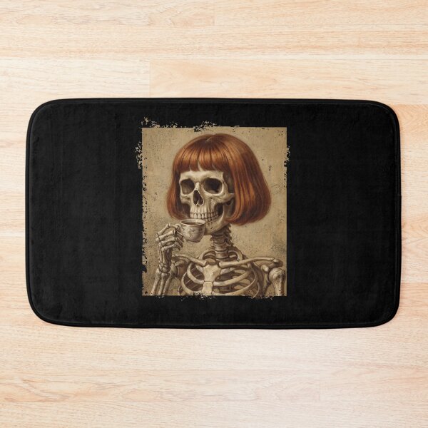 Item preview, Macabre Skeleton Bob Hair Coffee Drinker designed and sold by d247.