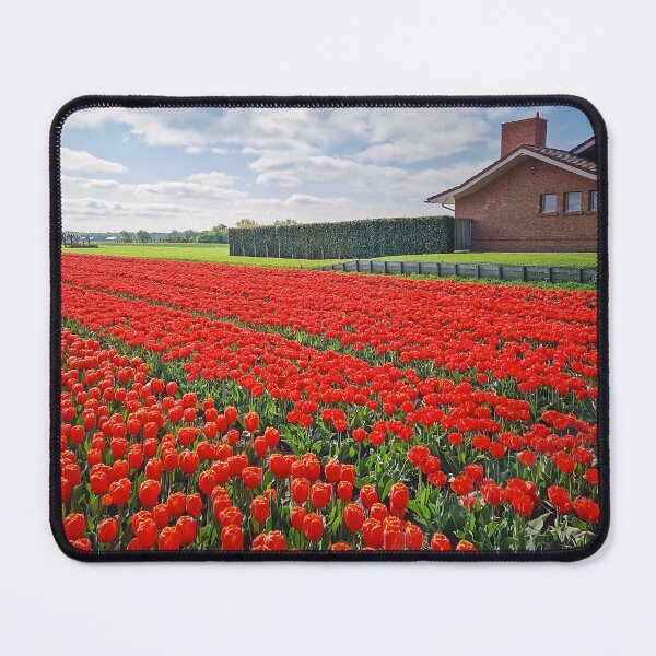 Item preview, A vibrant field of red tulips designed and sold by psychoshadow.