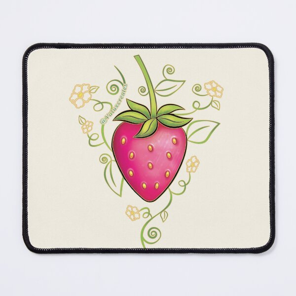 Item preview, Strawberry with flowers || Art Nouveau inspired designed and sold by Valuxcreates.