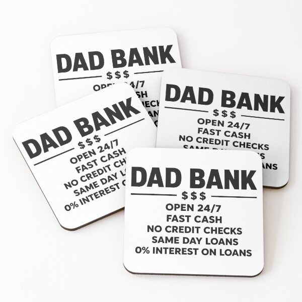 Item preview, Funny Dad Bank Open 24 7 Fast Cash No Credit Checks, Funny Fathers Day designed and sold by Naviiraart.
