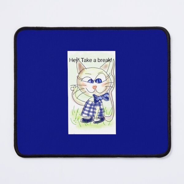 Item preview, Cute vintage kitten with blue bow and checked dress quote designed and sold by Shukasya-Arts.
