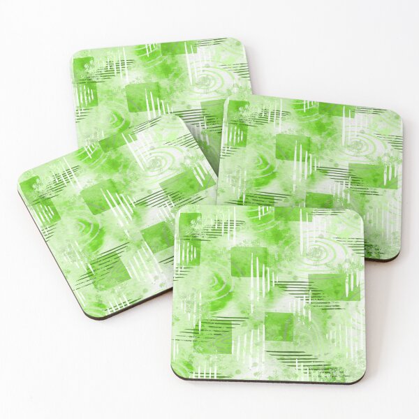 Item preview, Funky Green and White Abstract Painting designed and sold by CloudClown.