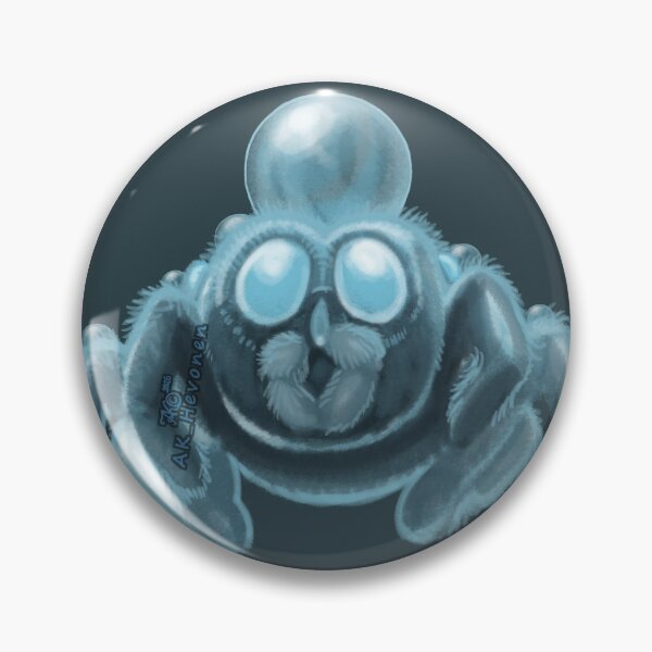 Item preview, Jumping Spider In Blue wearing a water droplet hat designed and sold by AK-Hevonen.