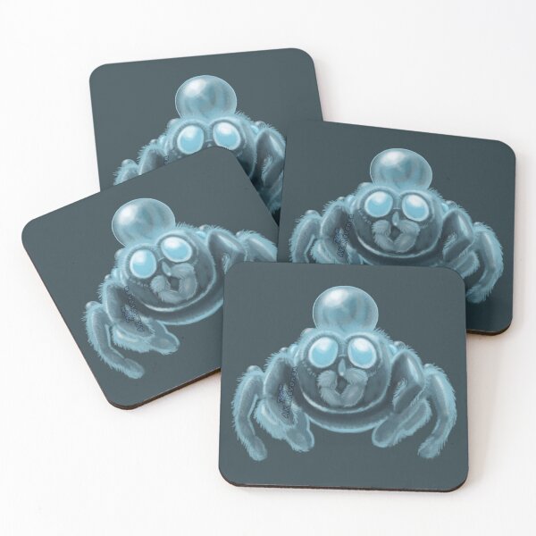 Item preview, Jumping Spider In Blue wearing a water droplet hat designed and sold by AK-Hevonen.