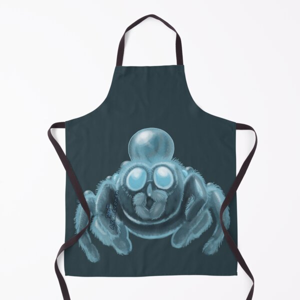 Item preview, Jumping Spider In Blue wearing a water droplet hat designed and sold by AK-Hevonen.