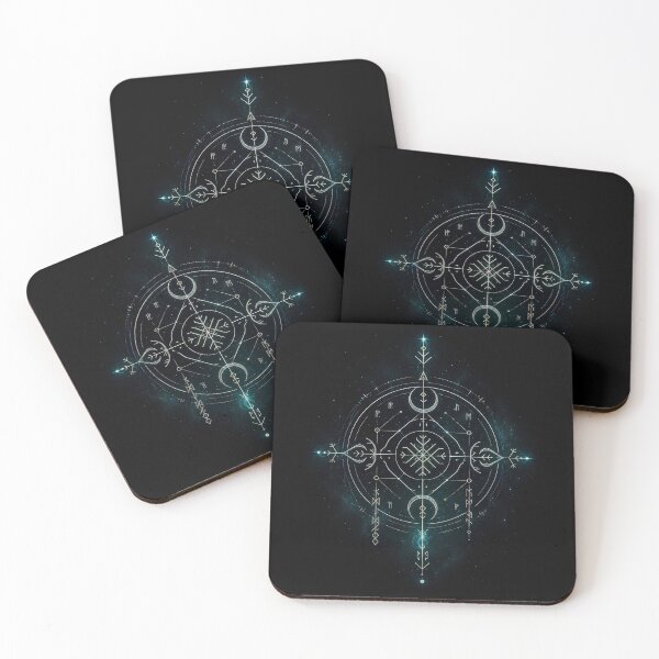 Item preview,  Celestial Vegvisir – Cosmic Norse Rune Compass designed and sold by UmSkelig834.