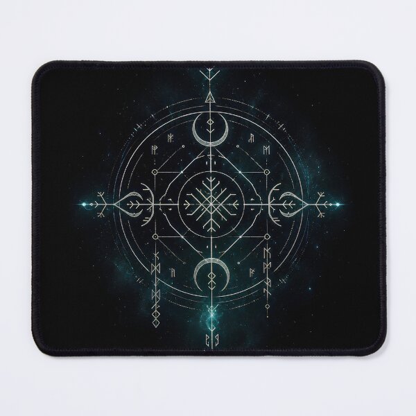 Item preview, Celestial Vegvisir – Cosmic Norse Rune Compass designed and sold by UmSkelig834.