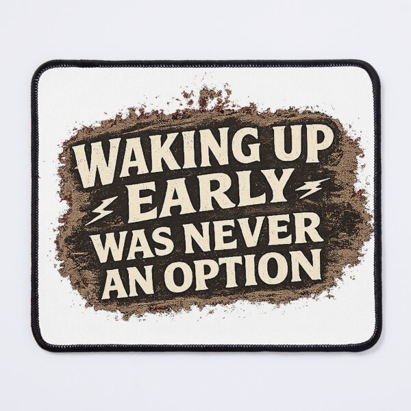Item preview, Waking Up Early Was Never An Option Funny Vintage Quote Design designed and sold by Claws & Chaos.