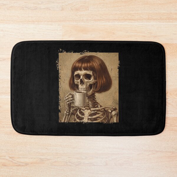 Item preview, Skeleton Drinking Coffee Bob Hair Morning designed and sold by d247.