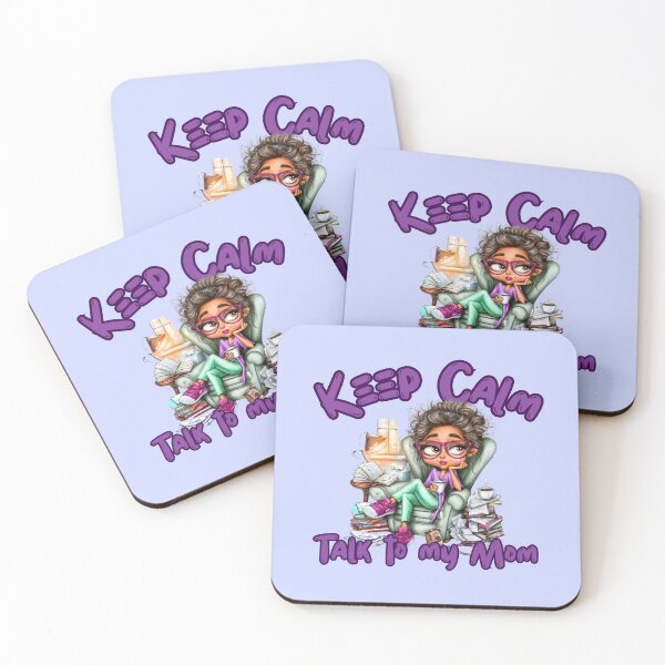 Item preview, Therapist Mom Gift - Keep Calm and Talk to My Mom Psychologist Art designed and sold by illeN-Art-World.
