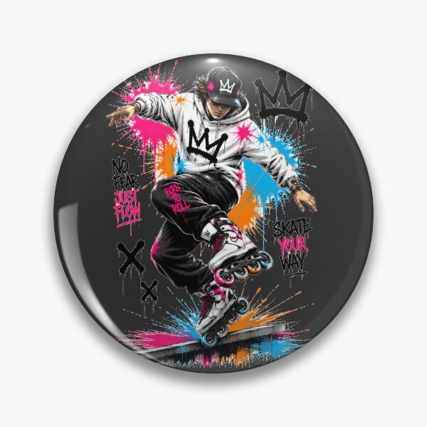Item preview, Rollerblade Rider Graffiti Shirt | Urban Skating Aesthetic designed and sold by JustResultsCo.