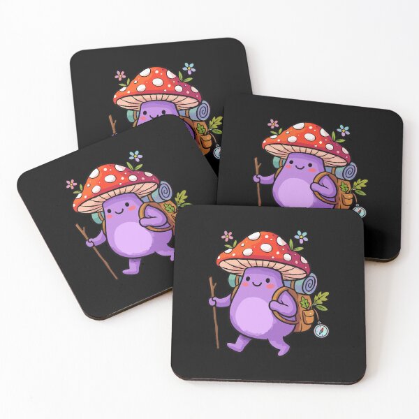 Item preview, Purple Woodland Backpacker Fungal Character designed and sold by Emegan Print Art.