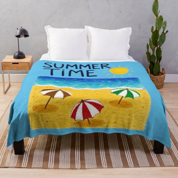 Item preview, Summer Time - Parasols on the beach designed and sold by JOANNASKAH.