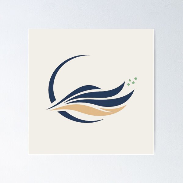Item preview, ​Minimalist Abstract Circular Wing Emblem designed and sold by Inkfino.