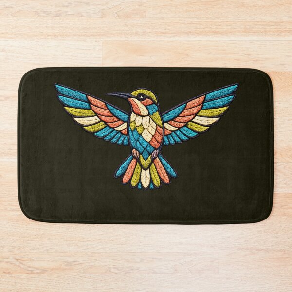 Item preview, Boho Hummingbird - Textured Faux Patch Art designed and sold by TheSquirla.