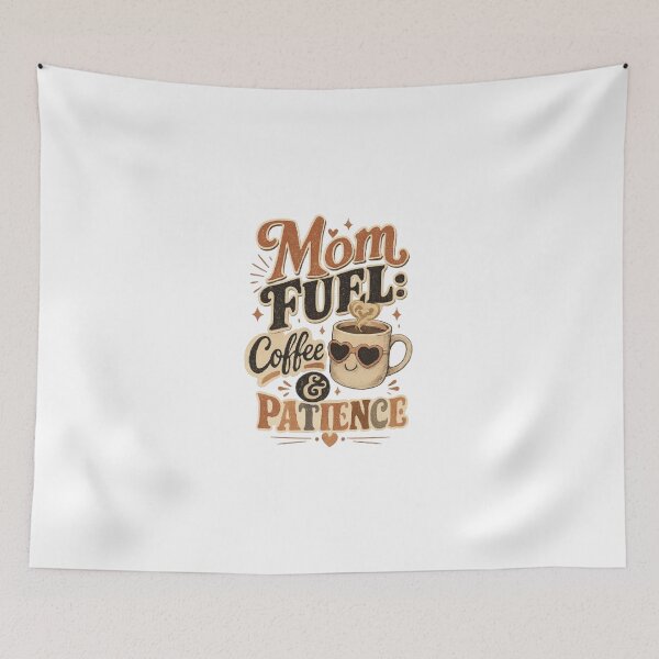 Item preview, Funny Mom Fuel Shirt – Coffee & Patience Motherhood Humor Tee designed and sold by AveniaOficial.