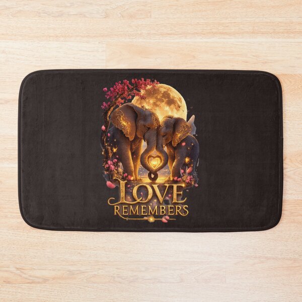 Item preview, Love Remembers, Romantic Elephant Moon Design, Emotional Fantasy Love Artwork designed and sold by JagrDesigns.