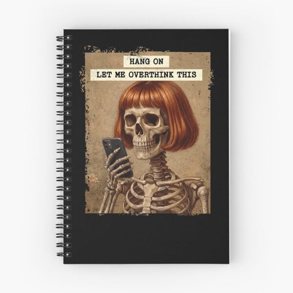 Item preview, Hang On Overthinker Skeleton Phone Humor designed and sold by d247.