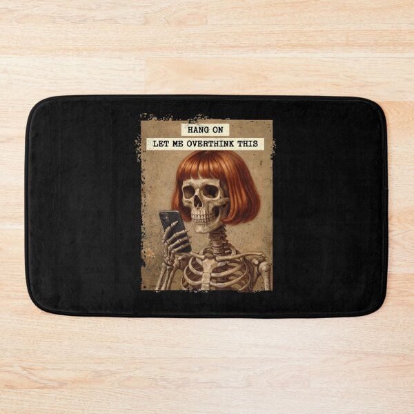 Item preview, Hang On Overthinker Skeleton Phone Humor designed and sold by d247.