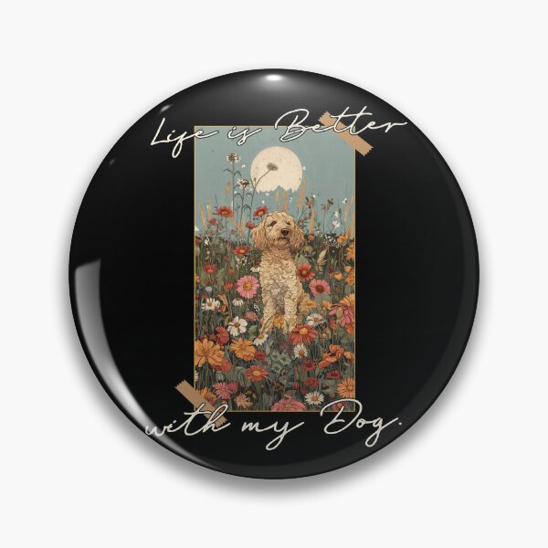 Item preview, Funny Labradoodle Life is Better Floral Cottagecore Mom Dad Kids designed and sold by rafaeltto.