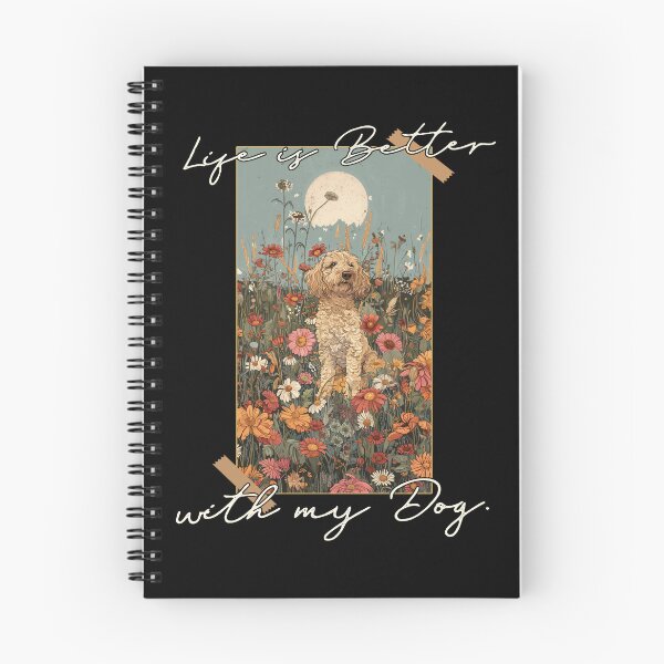 Item preview, Funny Labradoodle Life is Better Floral Cottagecore Mom Dad Kids designed and sold by rafaeltto.