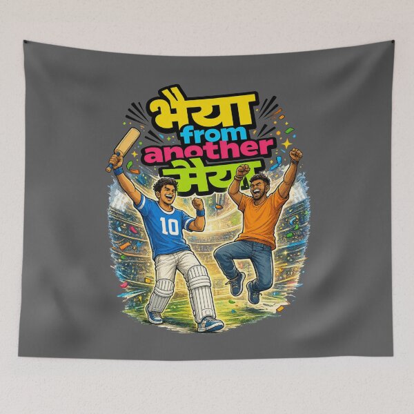 Item preview, Bhaiya from another Maiya - Sports Fans / Sport Lovers | Quirky Hindi Theme Tshirt designed and sold by freezed-frames.