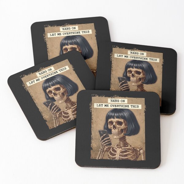 Item preview, Overthinking Skeleton Mobile Phone Humor designed and sold by d247.