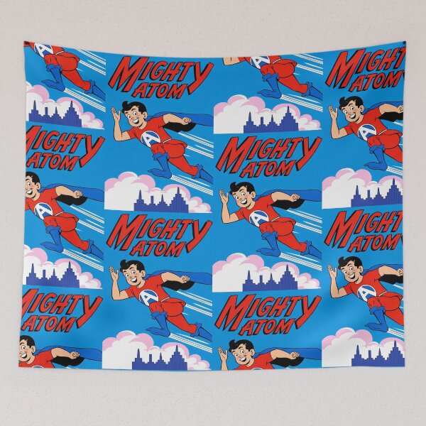 Item preview, Mighty Atom Retro Comic – 1950s Nuclear‑Age Superhero Adventure Art designed and sold by Analog Aura .
