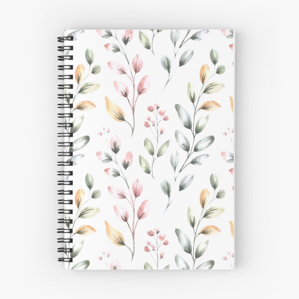 Item preview, Delicate Watercolour Botanical Branch Pattern | Soft Pink Green Leaves Seamless Repeat designed and sold by Midnight Veil Designs.
