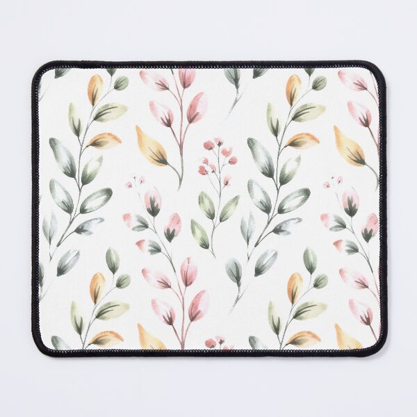 Item preview, Delicate Watercolour Botanical Branch Pattern | Soft Pink Green Leaves Seamless Repeat designed and sold by Midnight Veil Designs.