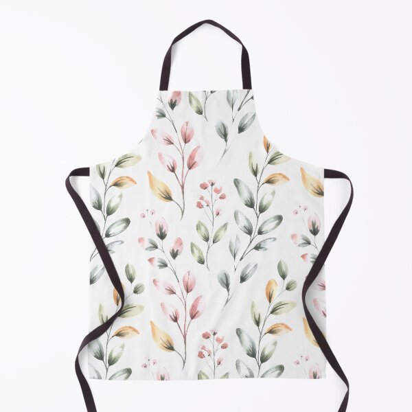 Item preview, Delicate Watercolour Botanical Branch Pattern | Soft Pink Green Leaves Seamless Repeat designed and sold by Midnight Veil Designs.