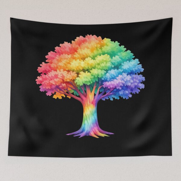 Item preview, Rainbow Tree of Life Colorful Art designed and sold by jgvisualarts.
