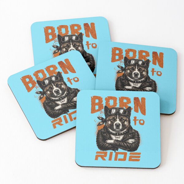 Item preview, American Akita Biker Design – Born To Ride Funny Motorcycle American Akita Gift designed and sold by PixelsPaws.
