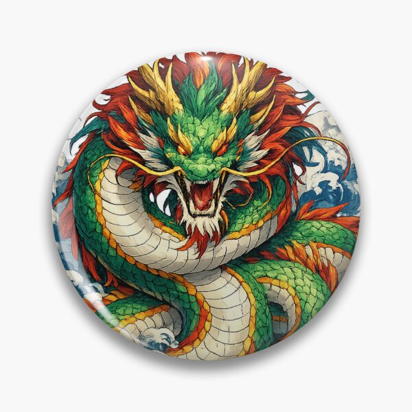 Item preview, Raging Sea Dragon — Japanese Mythical Beast Anime Art designed and sold by Cyber Kitsune.