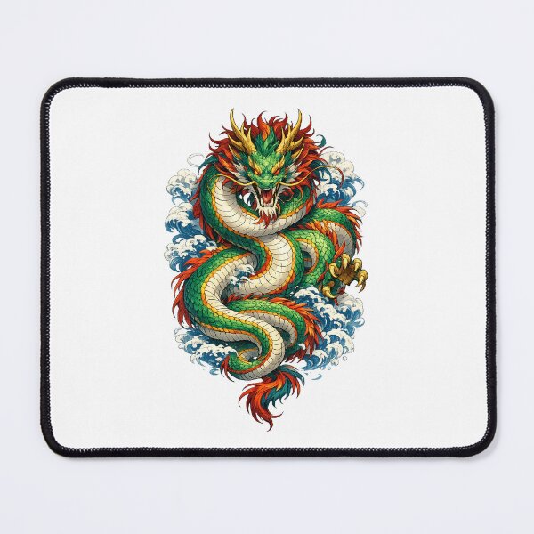 Item preview, Raging Sea Dragon — Japanese Mythical Beast Anime Art designed and sold by Cyber Kitsune.