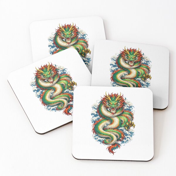 Item preview, Raging Sea Dragon — Japanese Mythical Beast Anime Art designed and sold by Cyber Kitsune.