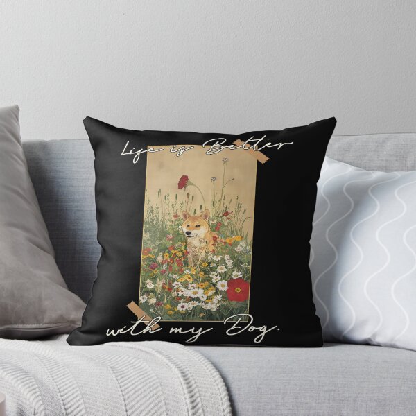 Item preview, Funny Korean Jindo Life is Better Floral Cottagecore Mom Dad Kids designed and sold by rafaeltto.