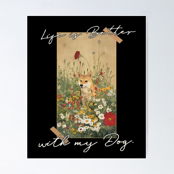 Item preview, Funny Korean Jindo Life is Better Floral Cottagecore Mom Dad Kids designed and sold by rafaeltto.