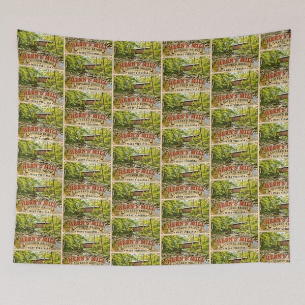 Item preview, Herns Mill Covered Bridge rustic designed and sold by gotucoveredart.