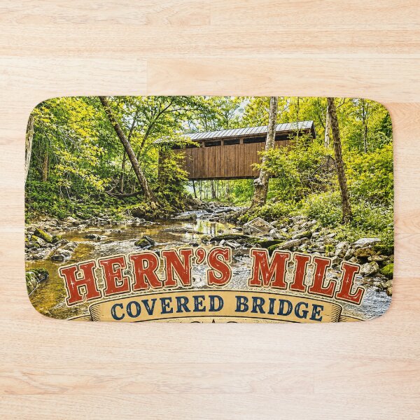 Item preview, Herns Mill Covered Bridge rustic designed and sold by gotucoveredart.